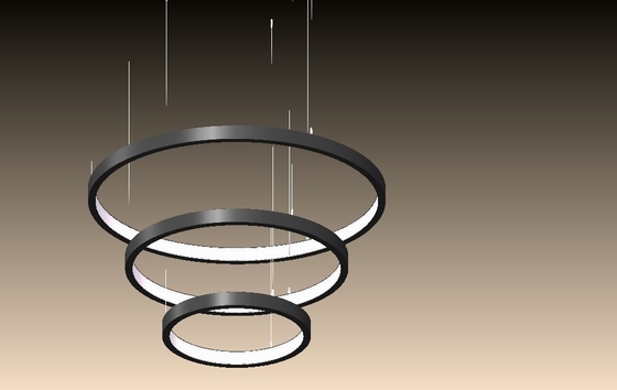 CR1200X75mm 3 Ring Led Pendant Light 5800lm Circle Pendant Lamp
