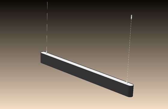 Aluminium Black Linear Pendant Light 5800lm IP20 Linear Pendant Lighting