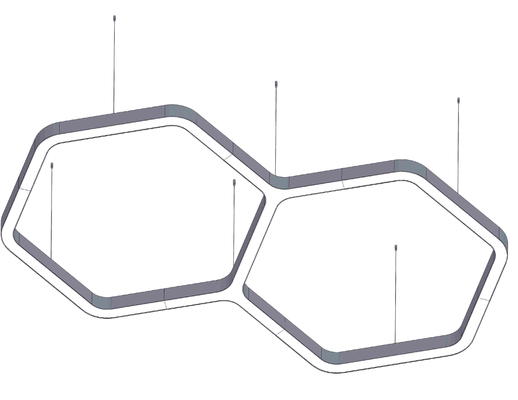 Hexagon Led Linear Light Customized LED Light For Shopping Mall
