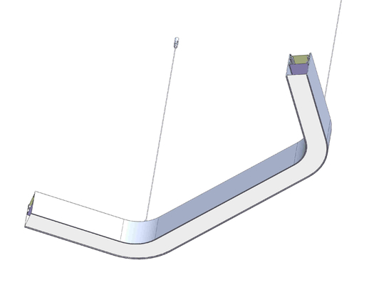 Customized LED Curved Light 60W 3000lm-10000lm Curved Led Ceiling Light