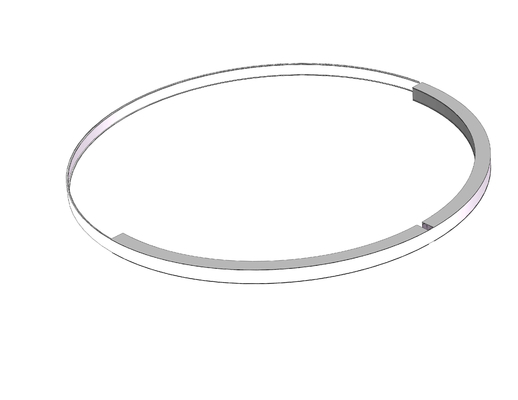 Outside Led Suspended Ring Pendant CR120X90mm Linear Lighting Fixtures