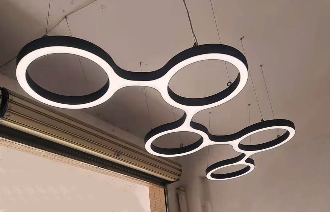 Aluminium Led Circle Pendant Light SMD5630 Hanging Circle Led Light