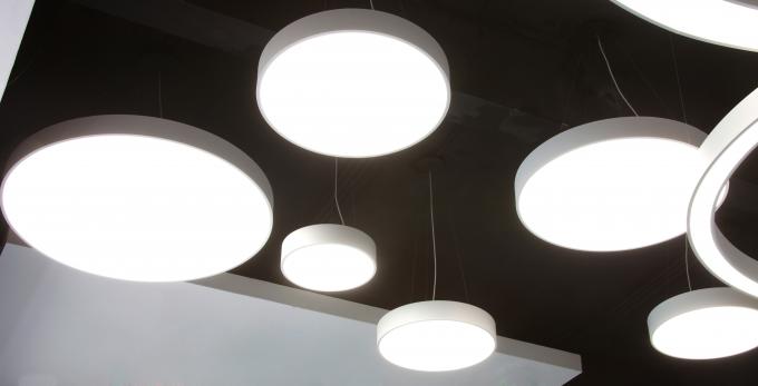 Aluminium Pendant Round Led Panel Light IP20 Round Flat Panel Led Lights 0